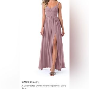 Azazie dusty rose Chanel style bridesmaids dress. Worn once. Dry cleaned
